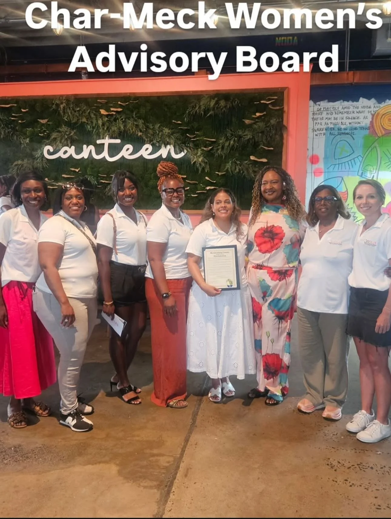 Women's Advisory Board receives the Women's Equality Day Proclamation